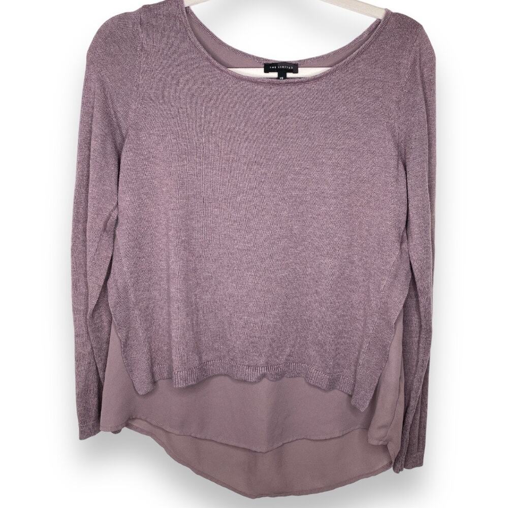 The Limited Purple Hi Lo Long Sleeve Shirt Extra Small XS